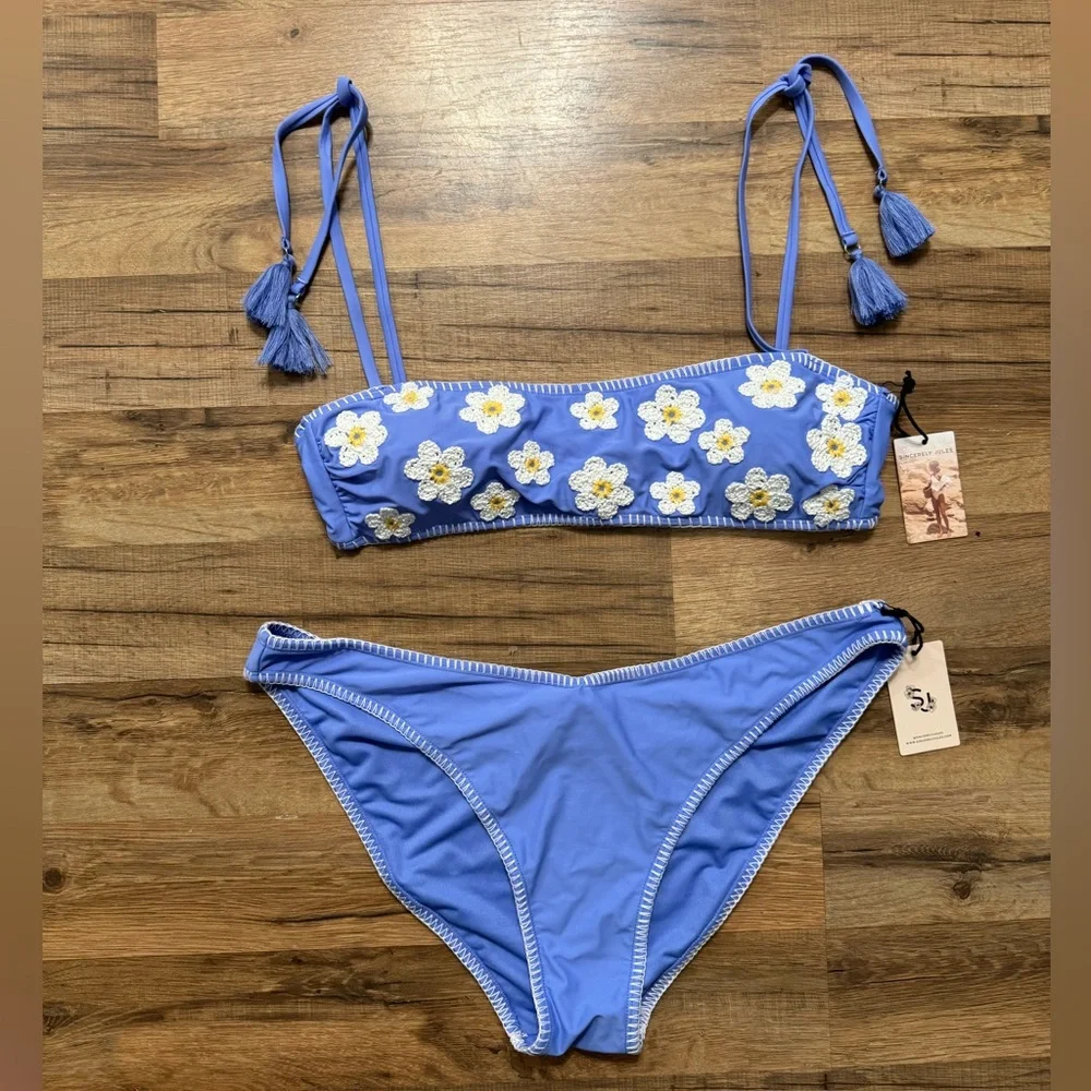 NWT Sincerely Jules Daisy Lilac Bikini Set - Picture 1 of 6